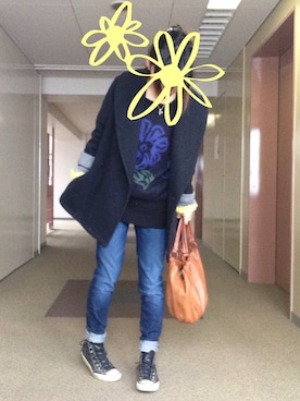 「theory luxe（セオリーリュクス）のアイテム（ジャケット/アウター）」を使った、yukingさん（レディース・160cm）の冬コーディネート