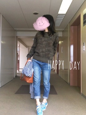 「Another Edition」｜「アイテム（スウェット）」を使った、yukingさん（レディース・160cm）の春コーディネート