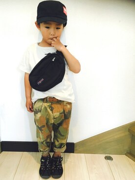 「マヨコーデ」｜8-sukeさん（キッズ・100cm）の春コーディネート