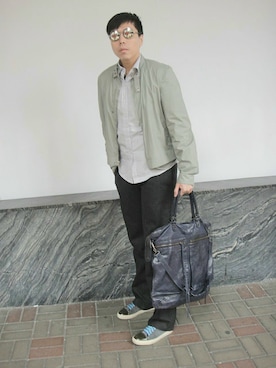 「VANISHING ELEPHANT（ヴァニッシングエレファント）のアイテム」を使った、Panda Ngさん（メンズ・180cm）の春コーディネート