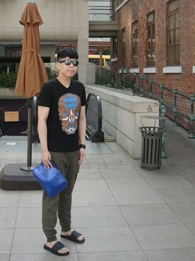 「COMMUNITY（コミュニティー）のアイテム」を使った、Panda Ngさん（メンズ・179cm）の秋コーディネート