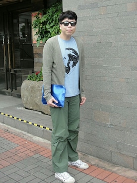 「CARRERA（カレラ）のアイテム」を使った、Panda Ngさん（メンズ・179cm）の秋コーディネート