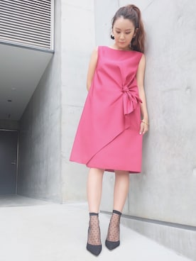 「kaene（カエン）のアイテム（ワンピース）」を使った、kaeneSTAFFさん（レディース・155cm）の秋コーディネート