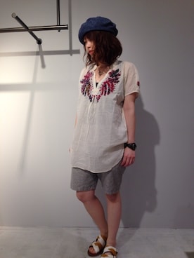 「soi-e（ソワ）のアイテム」を使った、まいさん（レディース・151cm）の夏コーディネート