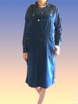 「ドレスコード」｜「アイテム（オールインワン・サロペット）」を使った、ななみさん（レディース・168cm）の春コーディネート