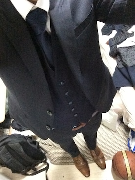 「スーツ」｜nashさん（メンズ・173cm）の冬コーディネート