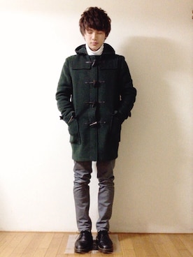 「RAGEBLUE」｜「アイテム（ダッフルコート）」を使った、ゆーきさん（メンズ・168cm）の冬コーディネート