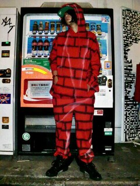 「スウェット（スウェット、レッド系）」を使った、しょーたさん（メンズ・177cm）の春コーディネート