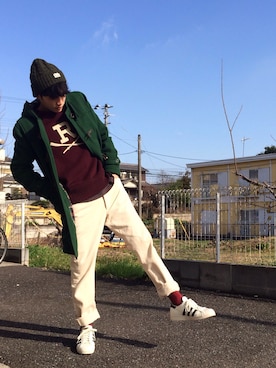 「BARNS（バーンズ）のアイテム（ジャケット/アウター）」を使った、すけさん（メンズ・171cm）の冬コーディネート