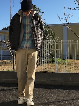 「HELLY HANSEN（ヘリーハンセン）のアイテム（ダウンジャケット/コート）」を使った、すけさん（メンズ・171cm）の冬コーディネート