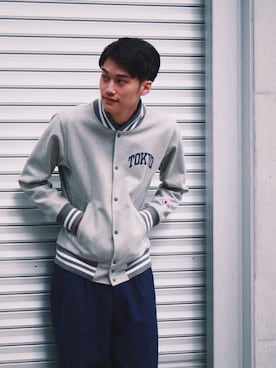 「AIR MAX」｜「アイテム（スタジャン）」を使った、すけさん（メンズ・171cm）の春コーディネート