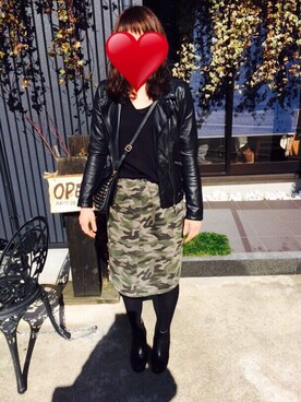 「ZARA（ザラ）のアイテム（ライダースジャケット、ブラック系）」を使った、Natsuki☆さんの冬コーディネート