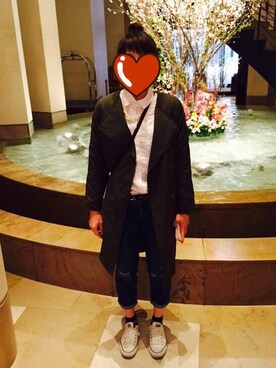 「GLOBAL WORK（グローバルワーク）のアイテム（トレンチコート、グリーン系）」を使った、Natsuki☆さんの春コーディネート