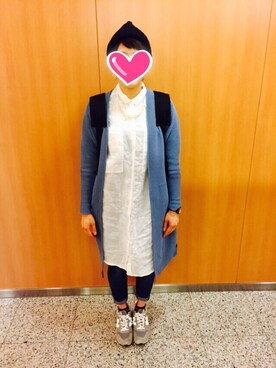 「GLOBAL WORK（グローバルワーク）のアイテム（ワンピース、ホワイト系）」を使った、Natsuki☆さんの春コーディネート