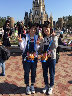 「UNIQLO（ユニクロ）のアイテム（Tシャツ/カットソー、ホワイト系）」を使った、Natsuki☆さんの春コーディネート