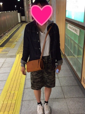 「WEGO（ウィゴー）のアイテム（デニムジャケット、ブルー系）」を使った、Natsuki☆さんの春コーディネート