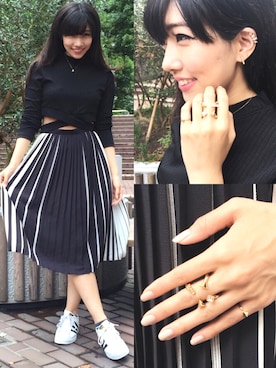 「Grosse（グロッセ）のアイテム」を使った、滝沢結貴さん（レディース・166cm）の夏コーディネート