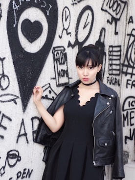 「Grosse Glace（グロッセ・グラッセ）のアイテム」を使った、滝沢結貴さん（レディース・166cm）の秋コーディネート