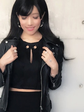 「Grosse Glace（グロッセ・グラッセ）のアイテム」を使った、滝沢結貴さん（レディース・166cm）の冬コーディネート