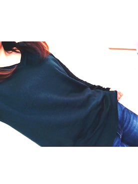 「RETRO GIRL（レトロガール）のアイテム（ニット/セーター、グリーン系）」を使った、rukaさん（レディース・153cm）の冬コーディネート