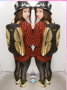 「OBEY」｜「アイテム（バックパック/リュック）」を使った、Yukaさん（レディース・160cm）の夏コーディネート