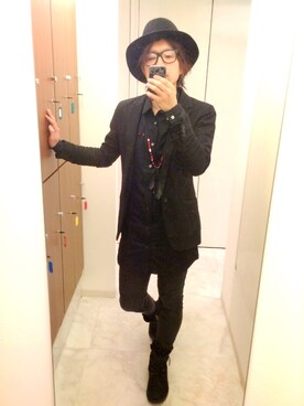 水野靖己さん（メンズ・177cm）の冬コーディネート