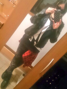 「SPINNSのアイテム（ライダースジャケット、その他）」を使った、Kanaさん（レディース・150cm）の夏コーディネート