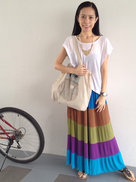 「cotton on」｜「アイテム（アクセサリー）」を使った、ZolynnStevenさん（レディース・160cm）の夏コーディネート