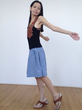 「cotton on」｜「アイテム（スカート）」を使った、ZolynnStevenさん（レディース・160cm）の夏コーディネート
