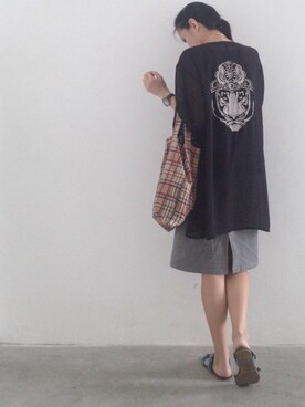 「kimono」｜「アイテム（バッグ）」を使った、ZolynnStevenさん（レディース・160cm）の秋コーディネート