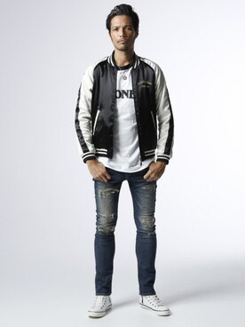 「jackrose」｜「アイテム（ブルゾン）」を使った、JACKROSE OFFICIALさん（メンズ・175cm）の夏コーディネート