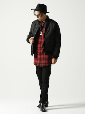 「JACKROSE（ジャックローズ）のアイテム（パンツ）」を使った、JACKROSE OFFICIALさん（メンズ・175cm）の秋コーディネート