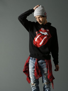 「JACKROSE（ジャックローズ）のアイテム（帽子）」を使った、JACKROSE OFFICIALさん（メンズ・175cm）の秋コーディネート