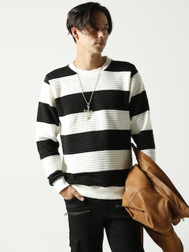 「jackrose」｜「アイテム（ライダースジャケット）」を使った、JACKROSE OFFICIALさん（メンズ・175cm）の秋コーディネート