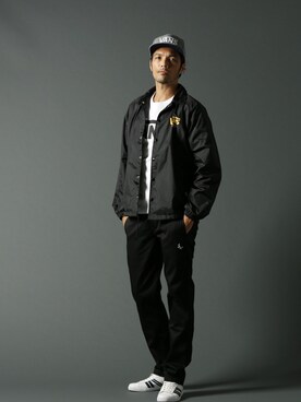 「jackrose」｜「アイテム（ナイロンジャケット）」を使った、JACKROSE OFFICIALさん（メンズ・175cm）の冬コーディネート