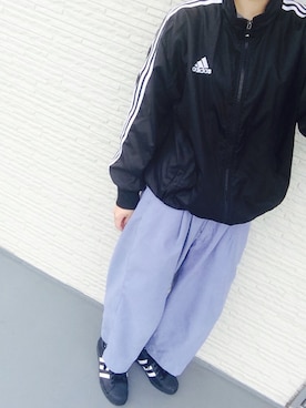 「学校」｜「アイテム（ジャージ）」を使った、Kさん（レディース・157cm）の秋コーディネート