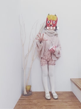 「節分」｜「アイテム（バレエシューズ）」を使った、oookatekiyoooさん（キッズ・120cm）の冬コーディネート
