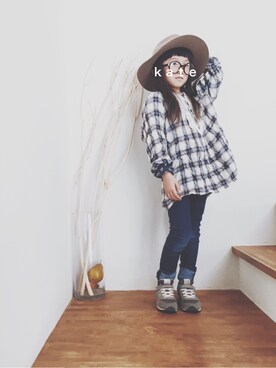 「NOLLEY’S（ノーリーズ）のアイテム」を使った、oookatekiyoooさん（キッズ・120cm）の冬コーディネート