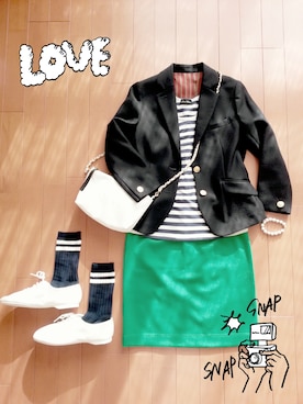 「SLOBE IENA（スローブイエナ）のアイテム（ソックス/靴下）」を使った、*kumiko*さん（レディース・157cm）の春コーディネート