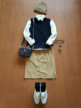 *kumiko*さんの「コーデュロイ タイトスカート。」を使ったコーディネート