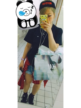 「アイテム（アクセサリー、パープル系）」を使った、ascさん（レディース・151cm）の秋コーディネート