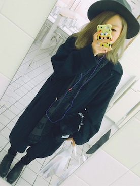「ルーズソックス」｜「アイテム（その他アウター）」を使った、ascさん（レディース・151cm）の冬コーディネート