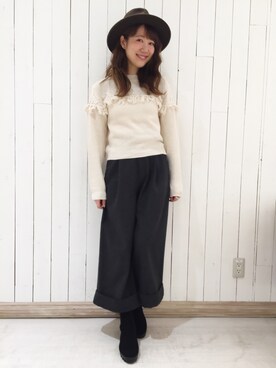 ikegaya aoiさん（レディース・163cm）の冬コーディネート