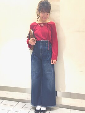 「Stephanie（ステファニエ）のアイテム」を使った、ikegaya aoiさん（レディース・163cm）の秋コーディネート