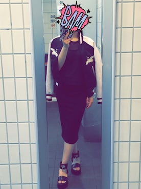 「UNIF（ユニフ）のアイテム（サンダル）」を使った、kzさん（レディース・155cm）の春コーディネート