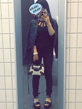 「UNIF（ユニフ）のアイテム（サンダル）」を使った、kzさん（レディース・155cm）の春コーディネート