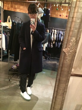 「Marc by Marc Jacobs（マークバイマークジェイコブス）のアイテム（スニーカー）」を使った、竹原美佳さん（レディース・166cm）の冬コーディネート