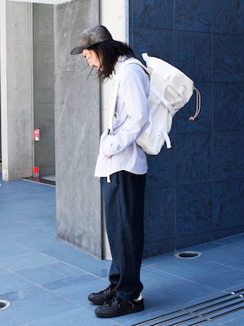 「macromauro（マクロマウロ）のアイテム」を使った、Wallace & Murronさん（メンズ・175cm）の夏コーディネート