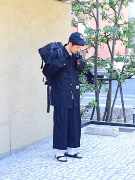 「macromauro（マクロマウロ）のアイテム」を使った、Wallace & Murronさん（メンズ・180cm）の秋コーディネート