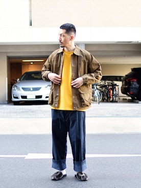 「VOAAOV（ヴォアーブ）のアイテム（ジャケット/アウター）」を使った、Wallace & Murronさん（メンズ・180cm）の秋コーディネート